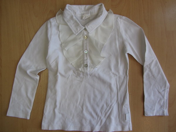 Witte tricot blouse met ruches van Jottum maat 116